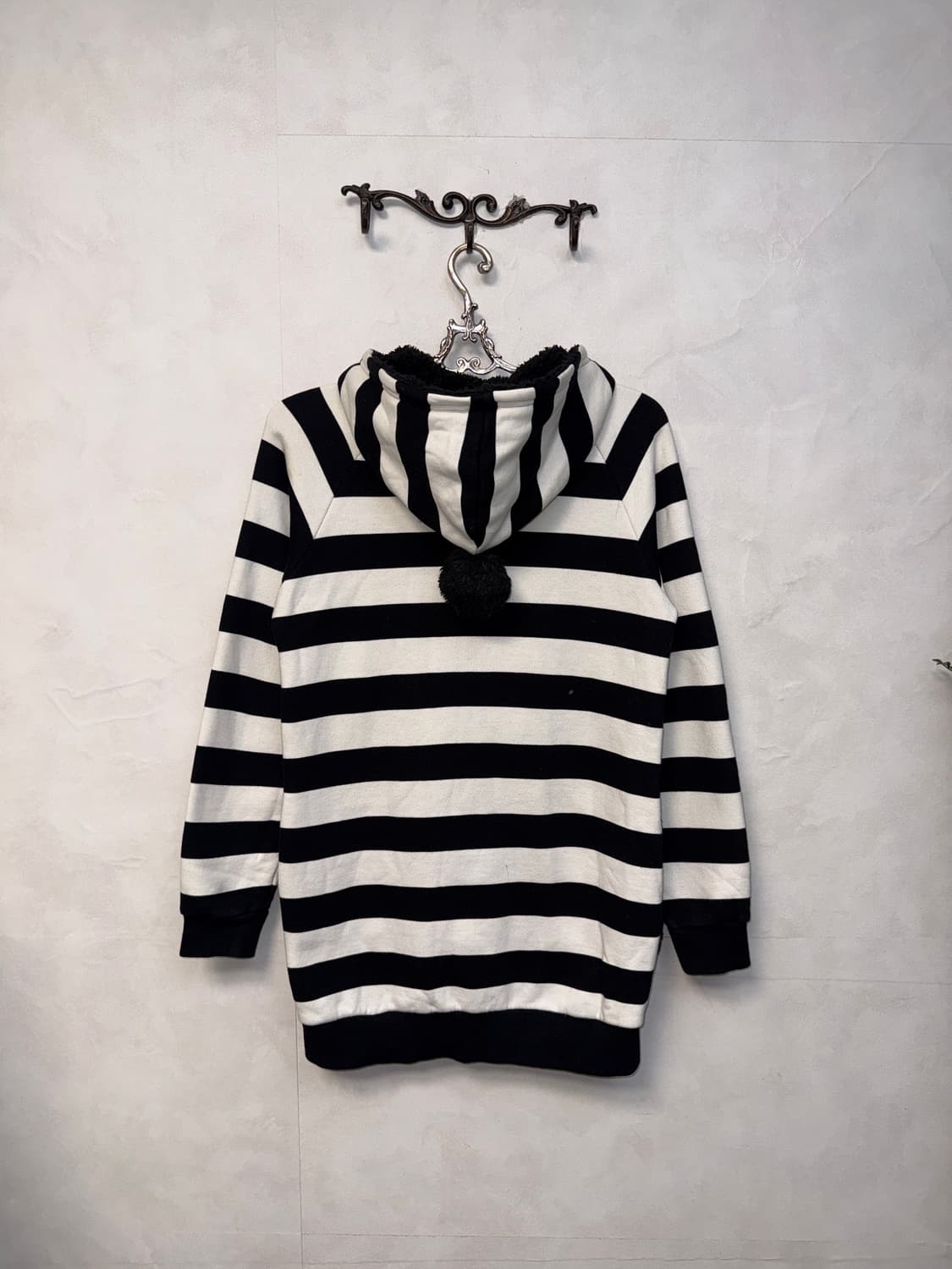 Black & white stripe patch zipper 후드집업 상품이미지7