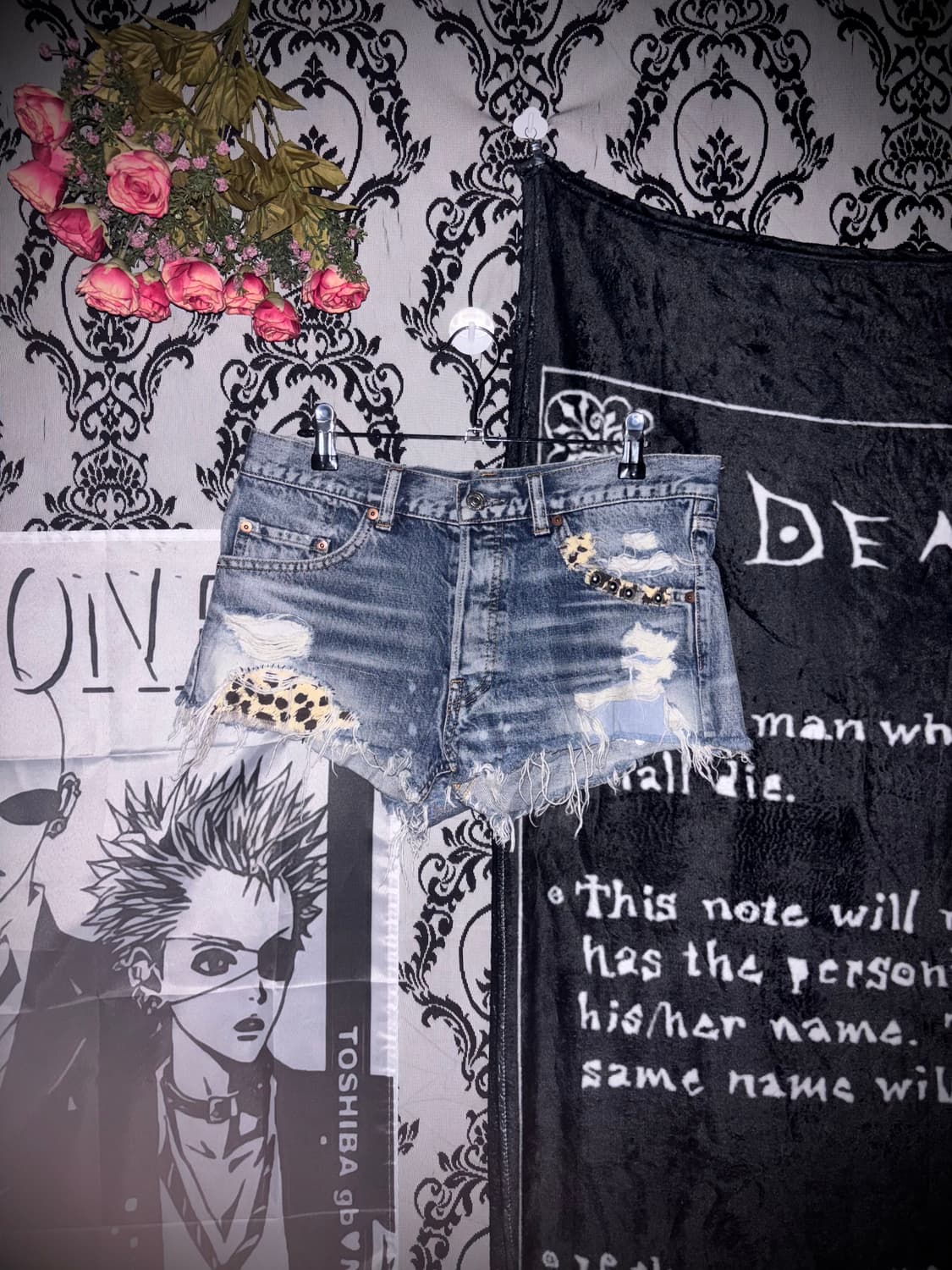 denim Gyaru leopard print shorts 상품이미지1