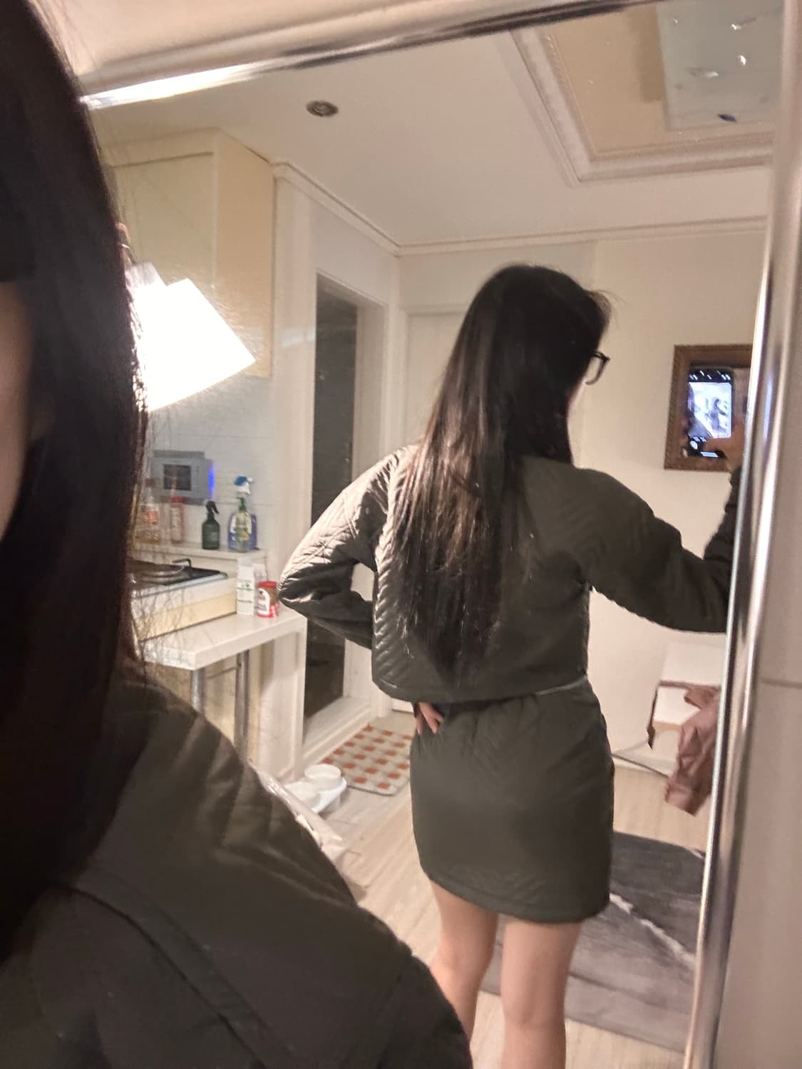 패딩 스커트 자켓 셋업 상품이미지5