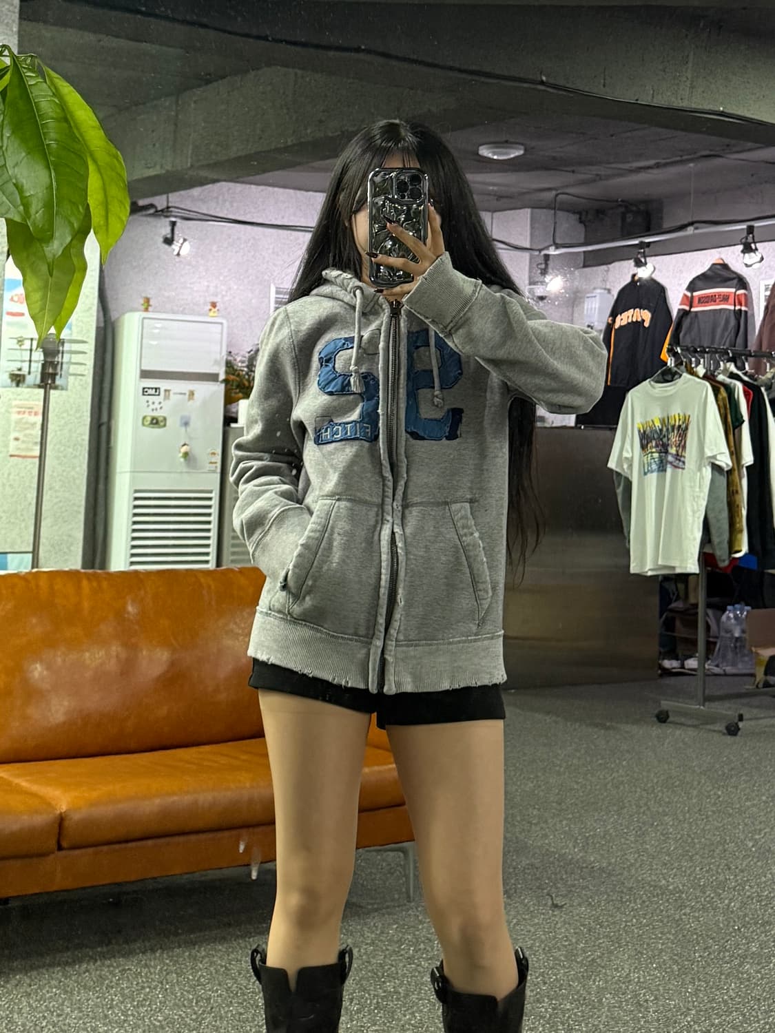 아베크롬비 빈티지 그레이 후드집업 B4680 상품이미지1