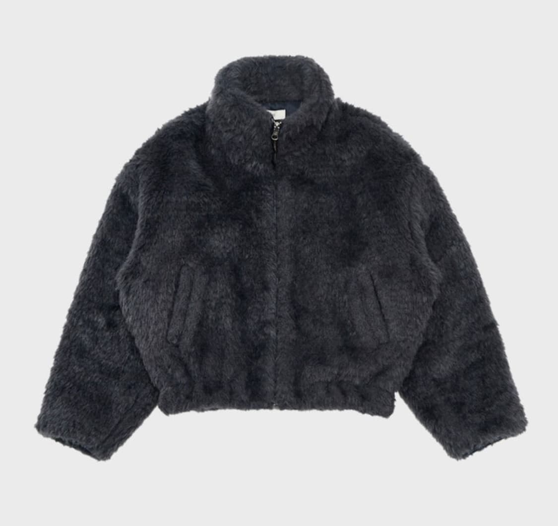 아모멘토 23f/w 퍼자켓 차콜블루 0사이즈 상품이미지4