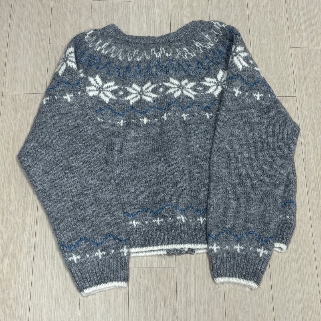 제너럴아이디어 울 노르딕 더플 가디건 그레이 s 상품이미지2