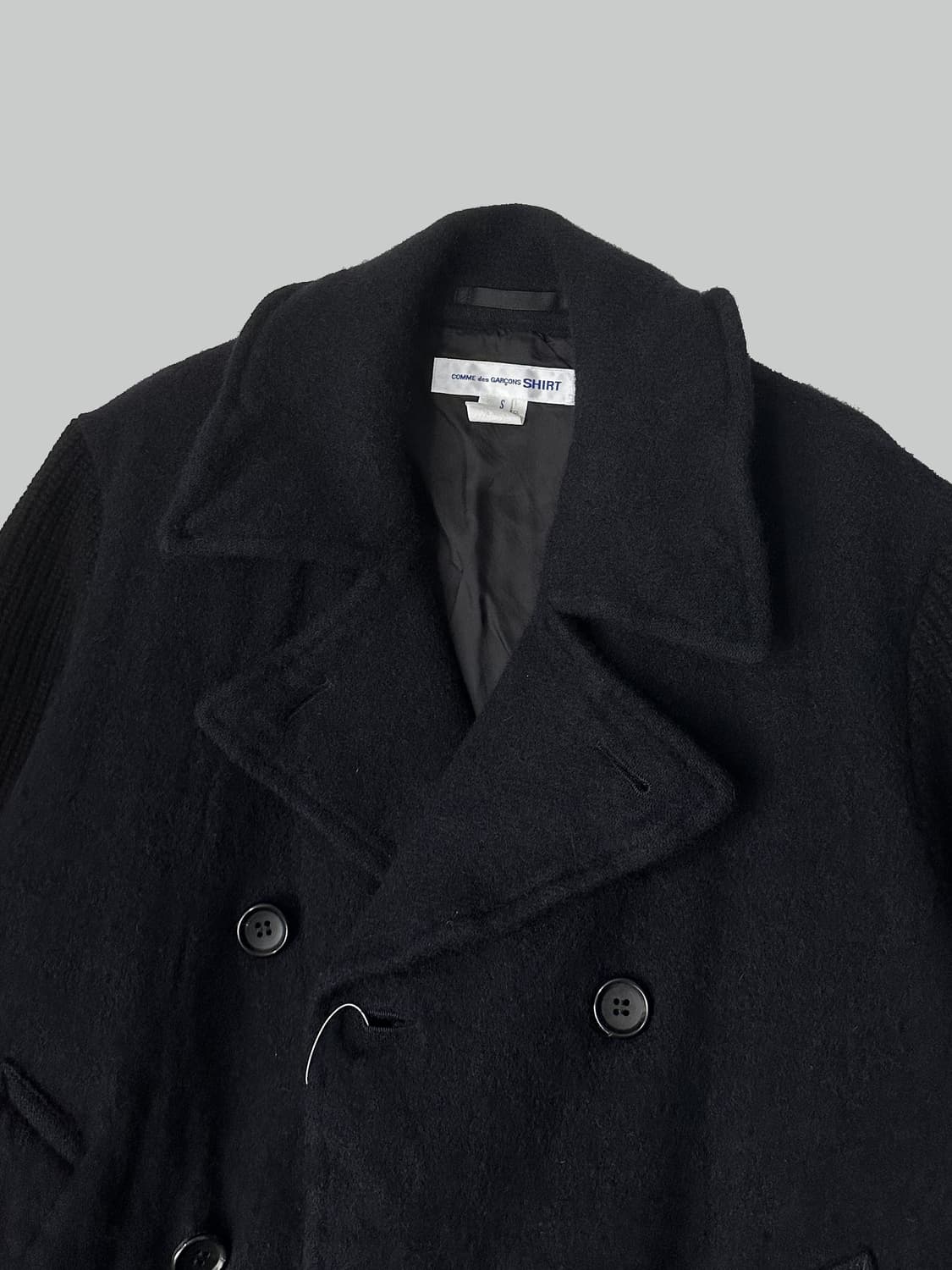 꼼데가르송 셔츠 축융 울 피코트 상품이미지5