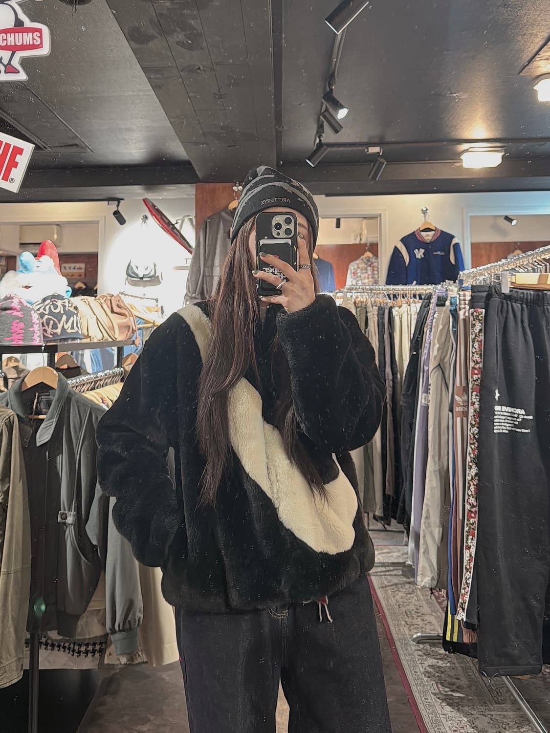 나이키 빅스우시 블랙 퍼 플리스 자켓 S 상품이미지6