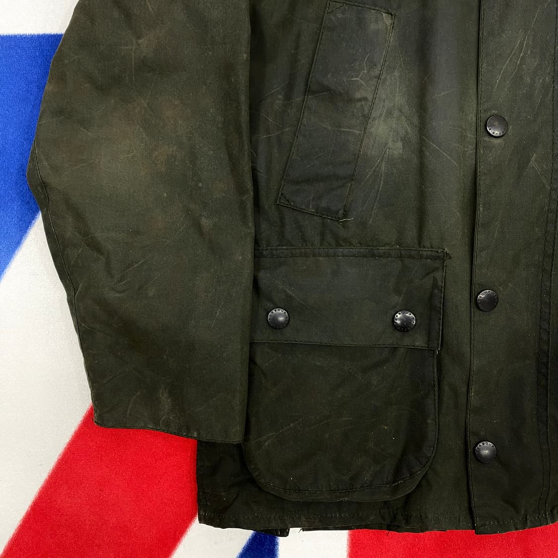 바버 비데일 왁스자켓 실측 S  상품이미지4