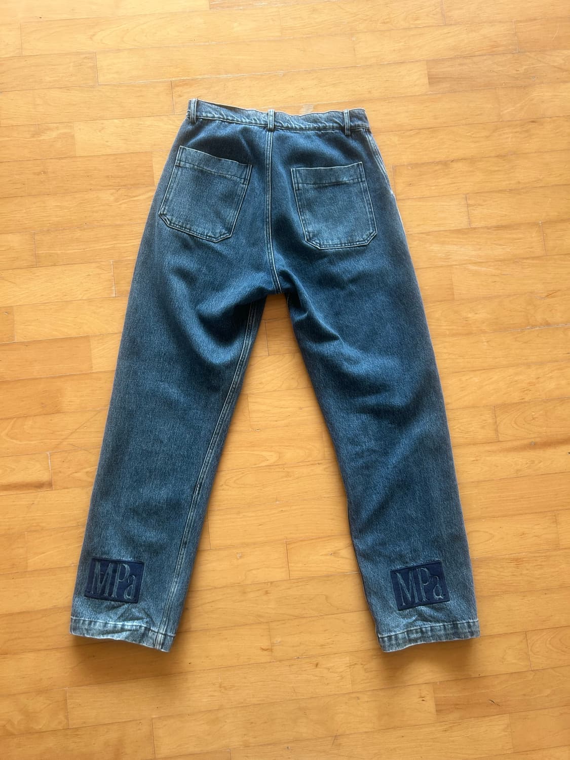 (S)플라스틱 프로덕트 MPa CALF LOGO 데님팬츠 상품이미지3