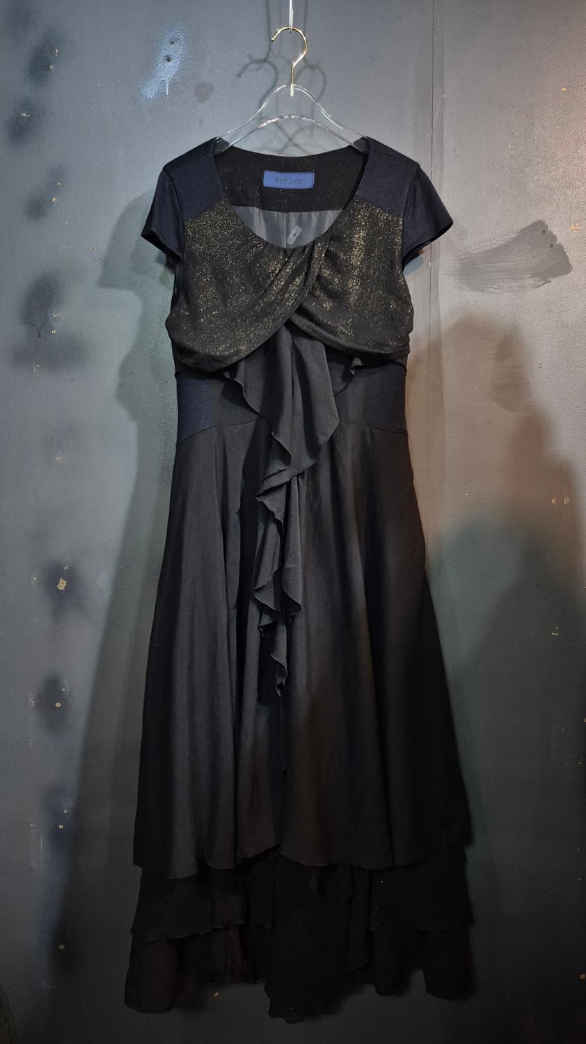 디자이너 DOHYUN 블랙 프릴 원피스 S 상품이미지1