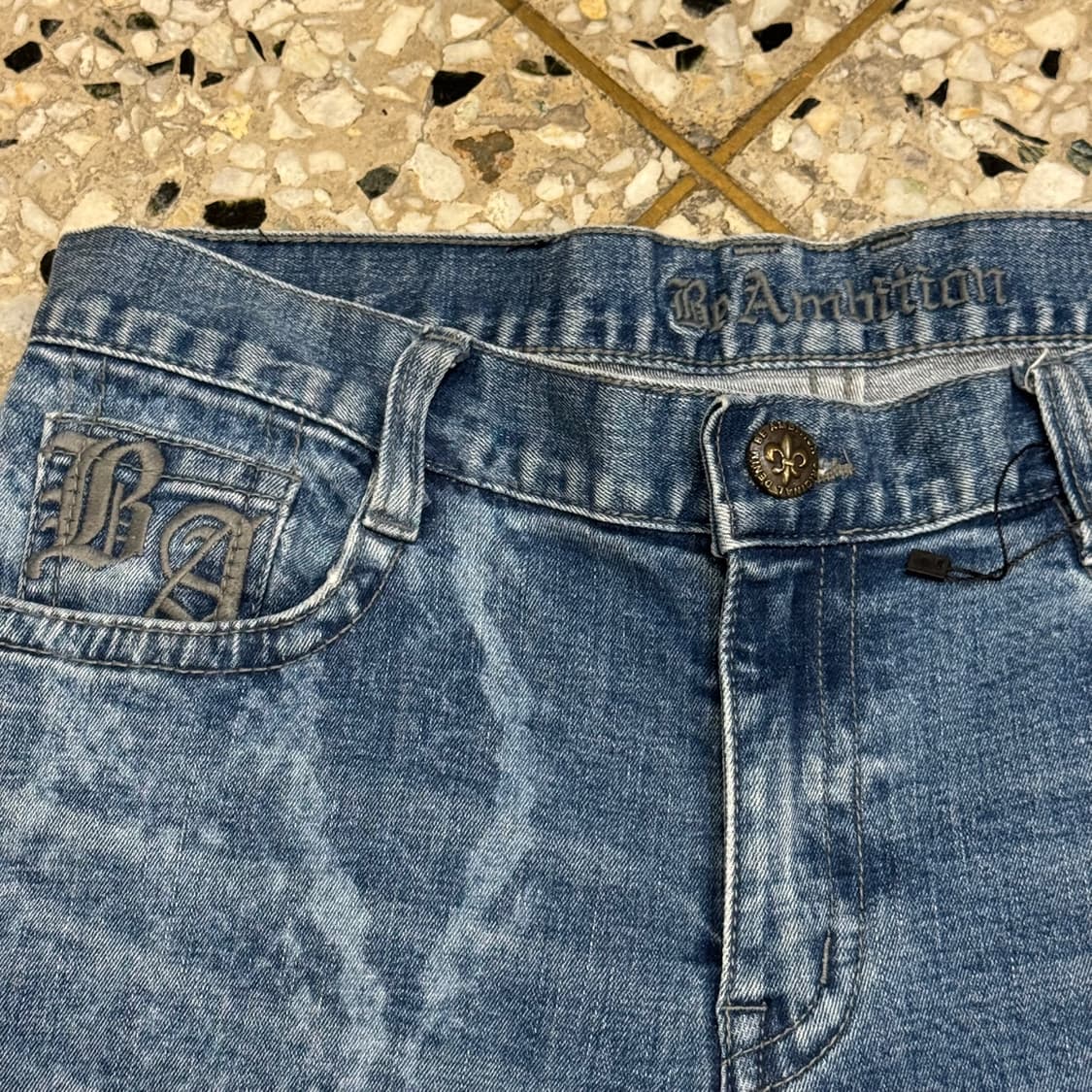 vintage 빈티지 뱀피 해골 스트레이트 진 상품이미지5