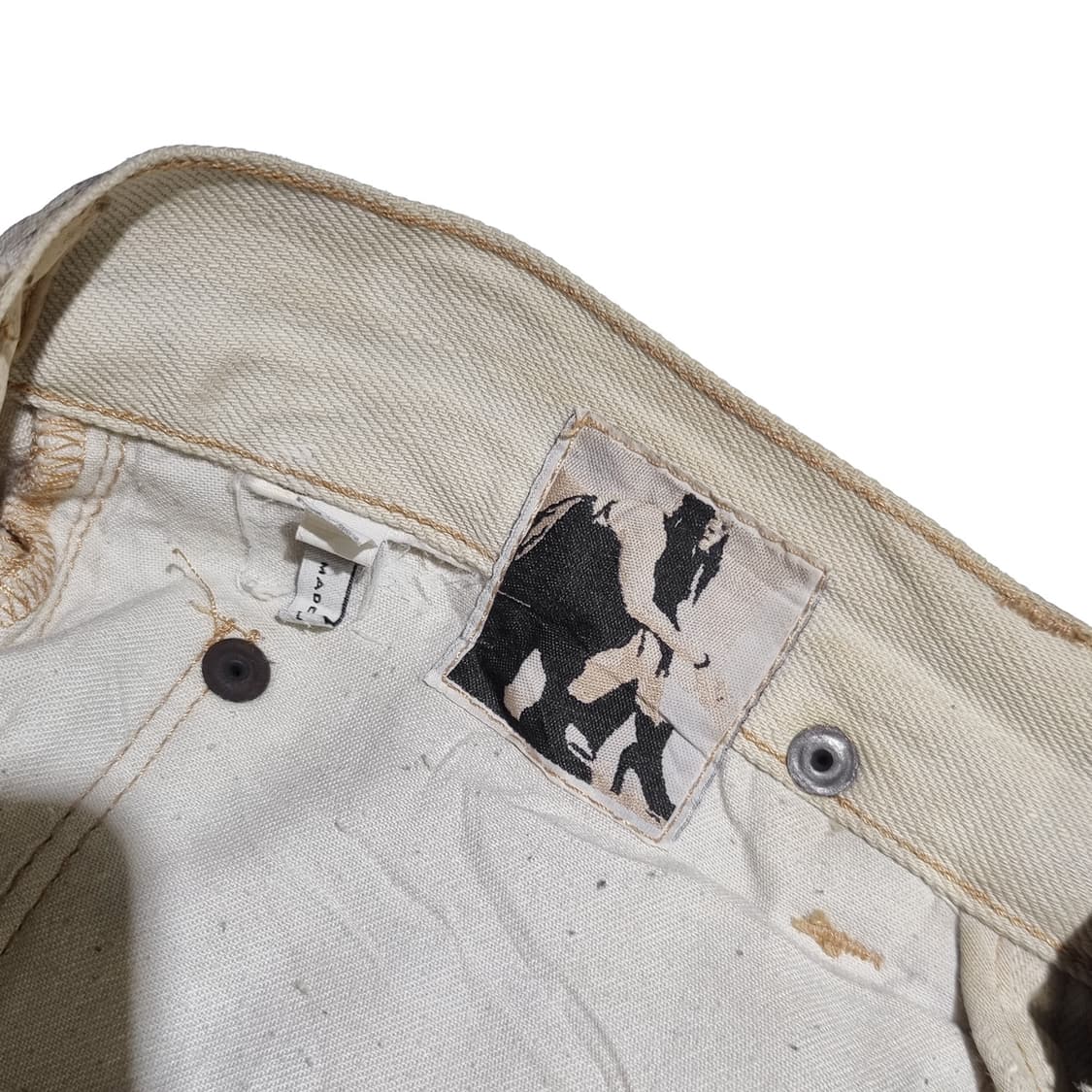 릭오웬스 - 10SS RELEASE DRKSDW 그레이벌 왁스 코팅진 - 상품이미지5