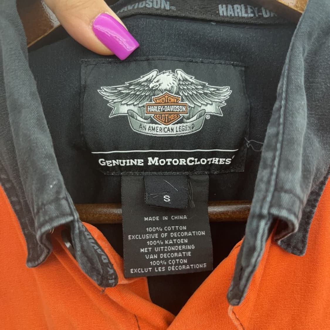 할리 데이비슨 올드스쿨 모터사이클 바이커 셔츠 S C06826 상품이미지5