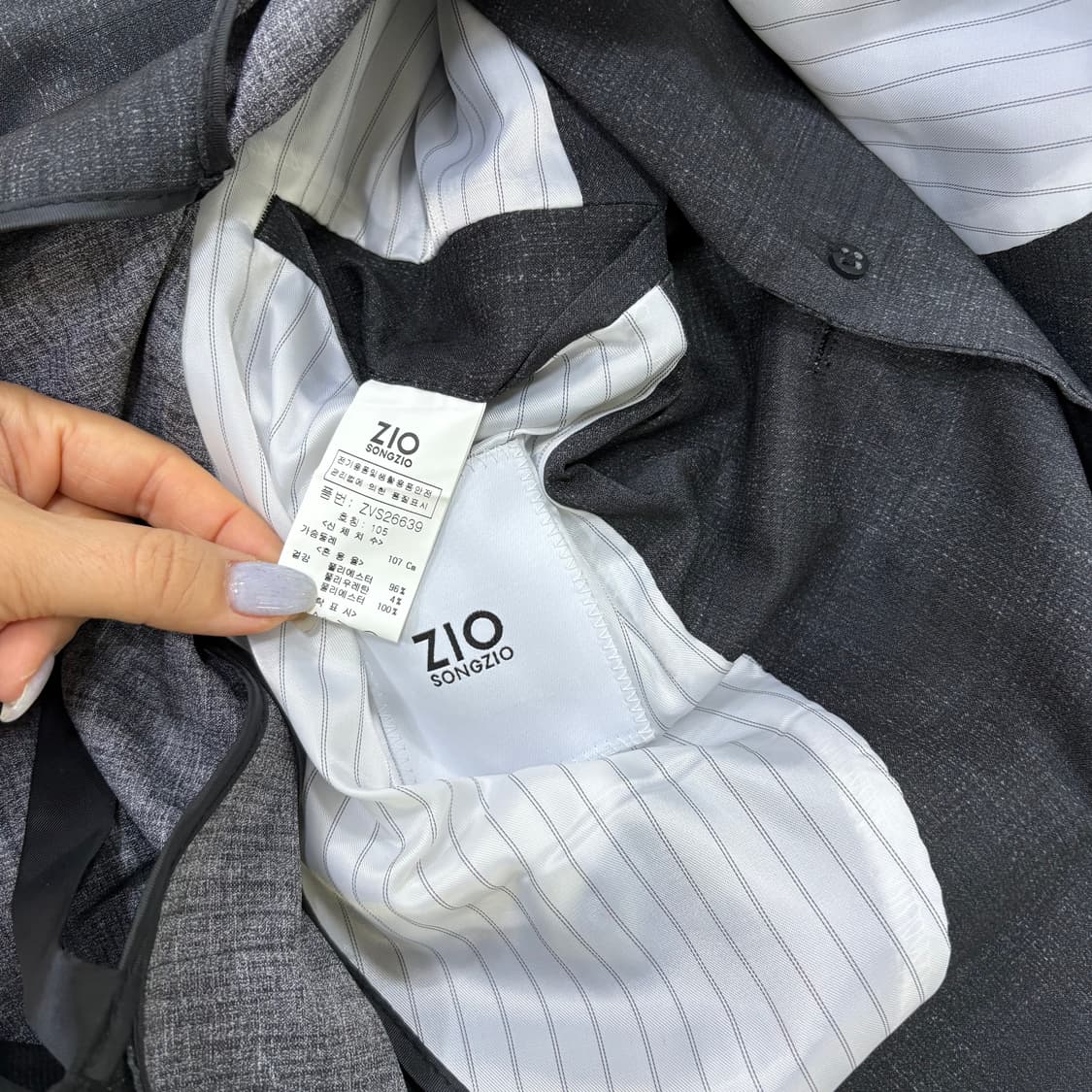 105 지오송지오 체크 블레이저 자켓 0312J 상품이미지4