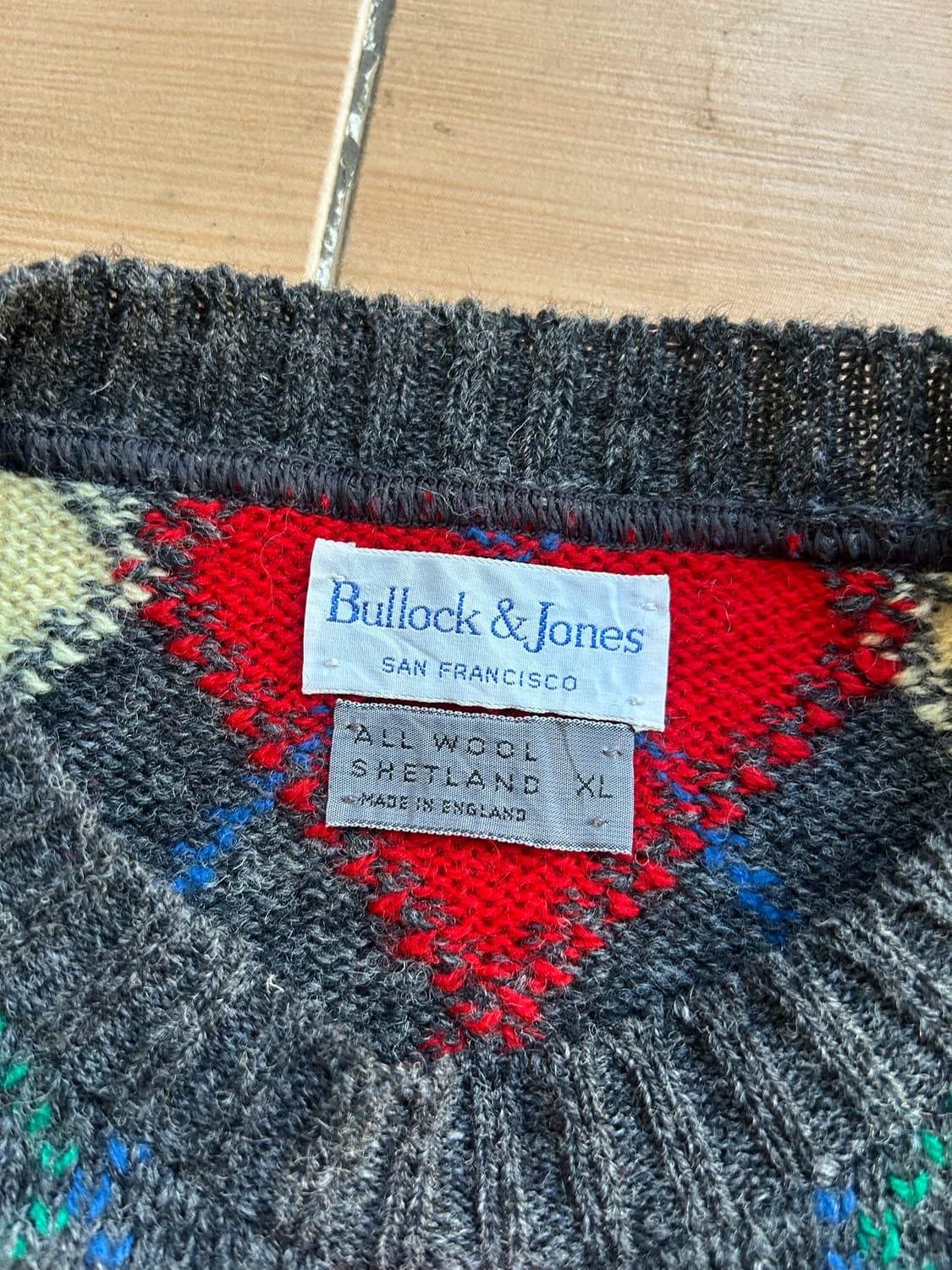 빈티지 아가일패턴 울니트 상품이미지3