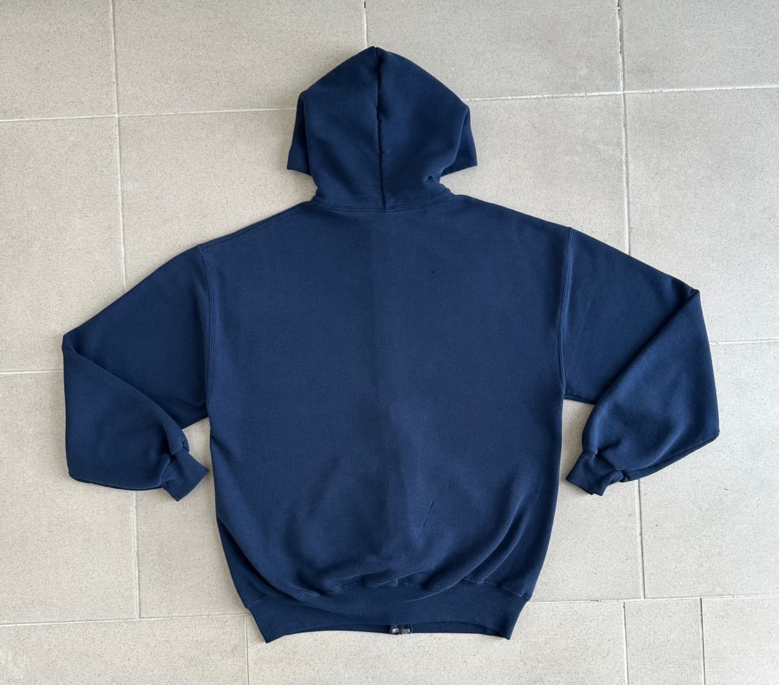 90s 빈티지 러셀 후드집업 네이비 L USA 상품이미지2