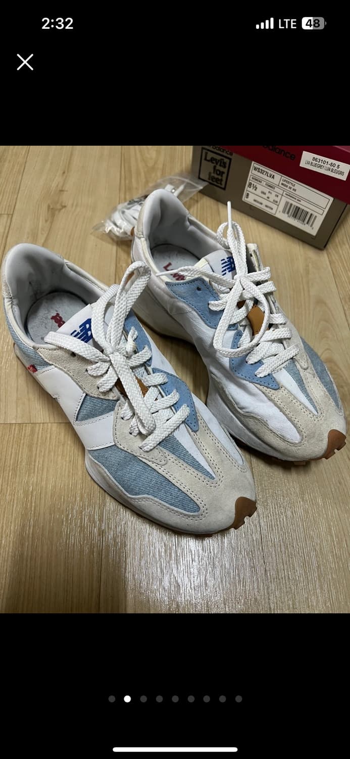 뉴발란스 327 리바이스 콜라보 데님 연청 - 8.5사이즈 상품이미지2