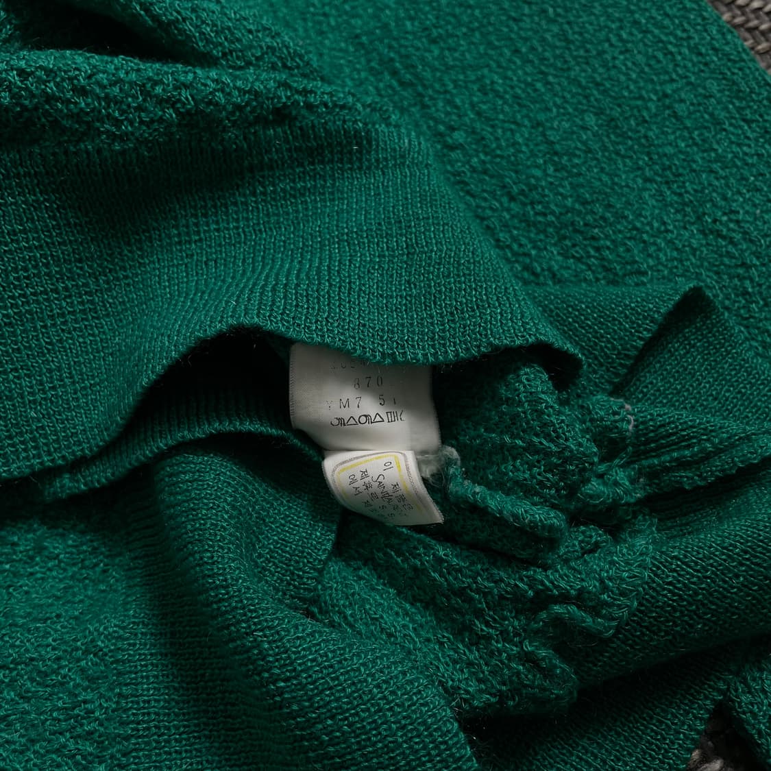 90s 입생로랑 아카이브 YSL 자수로고 미니멀 니트o 4513 상품이미지4