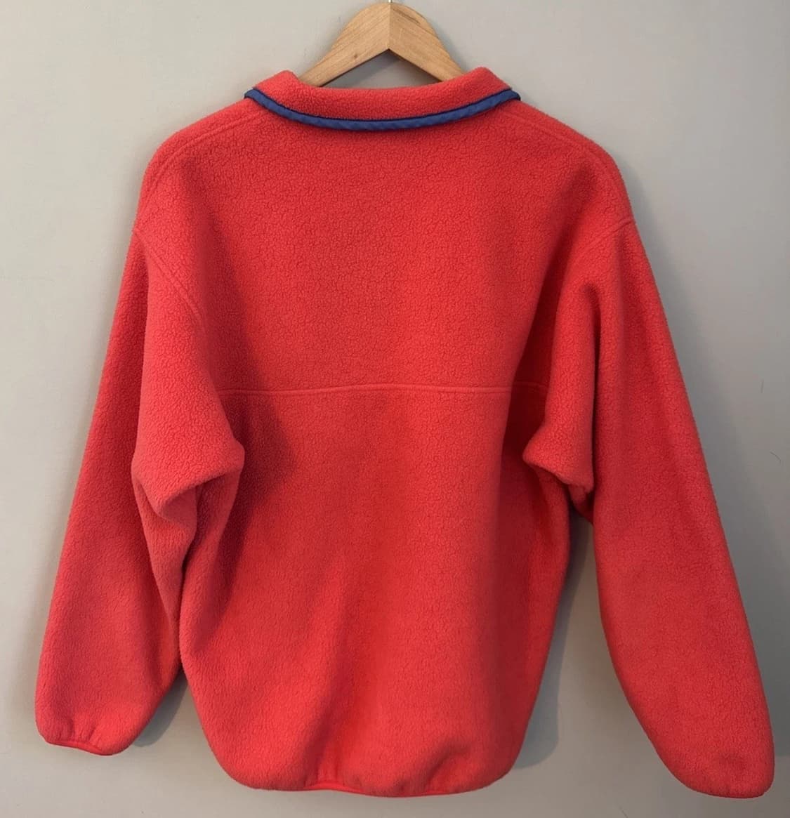 90s 파타고니아 신칠라 스냅-티 플리스 코럴/블루 상품이미지5