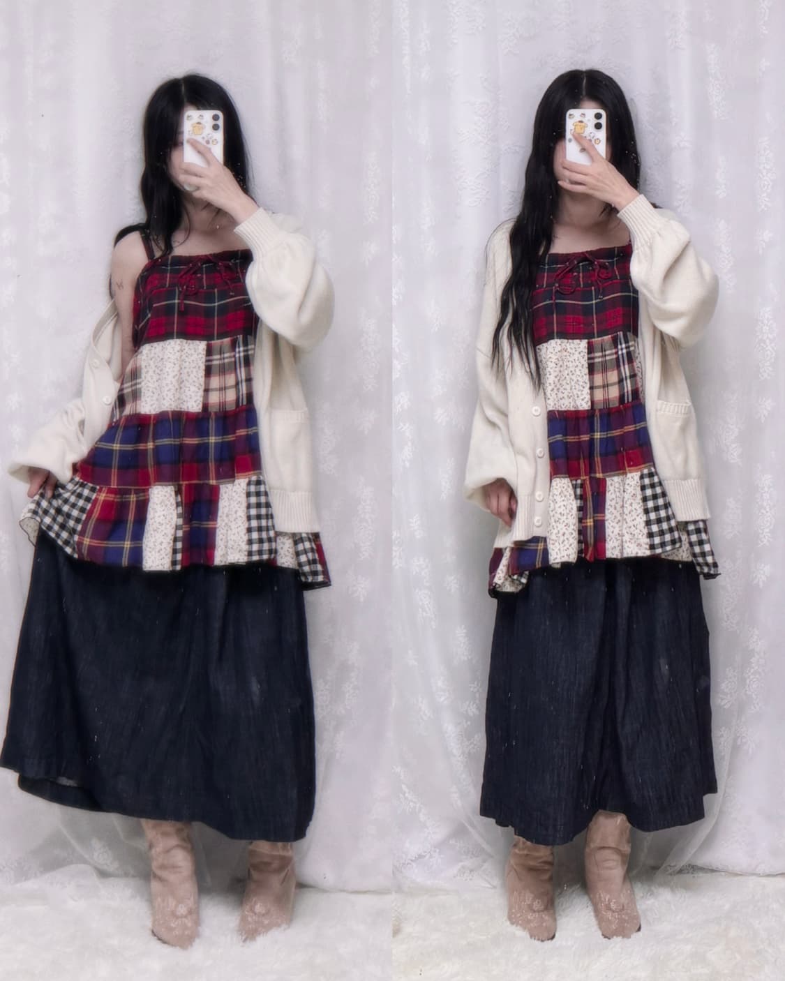 하구미 모리 코디 세트💐 패치원피스 코디 상품이미지1