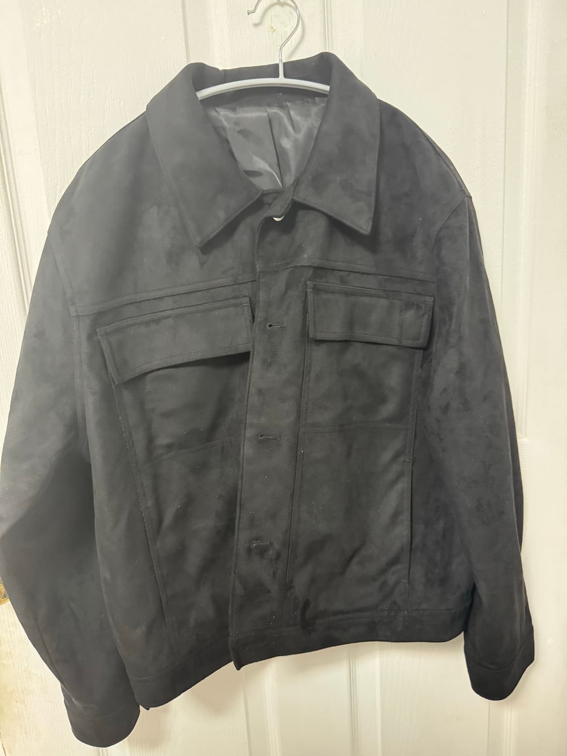 드로우핏 블랙 스웨이드 자켓L 거의새상품 상품이미지3