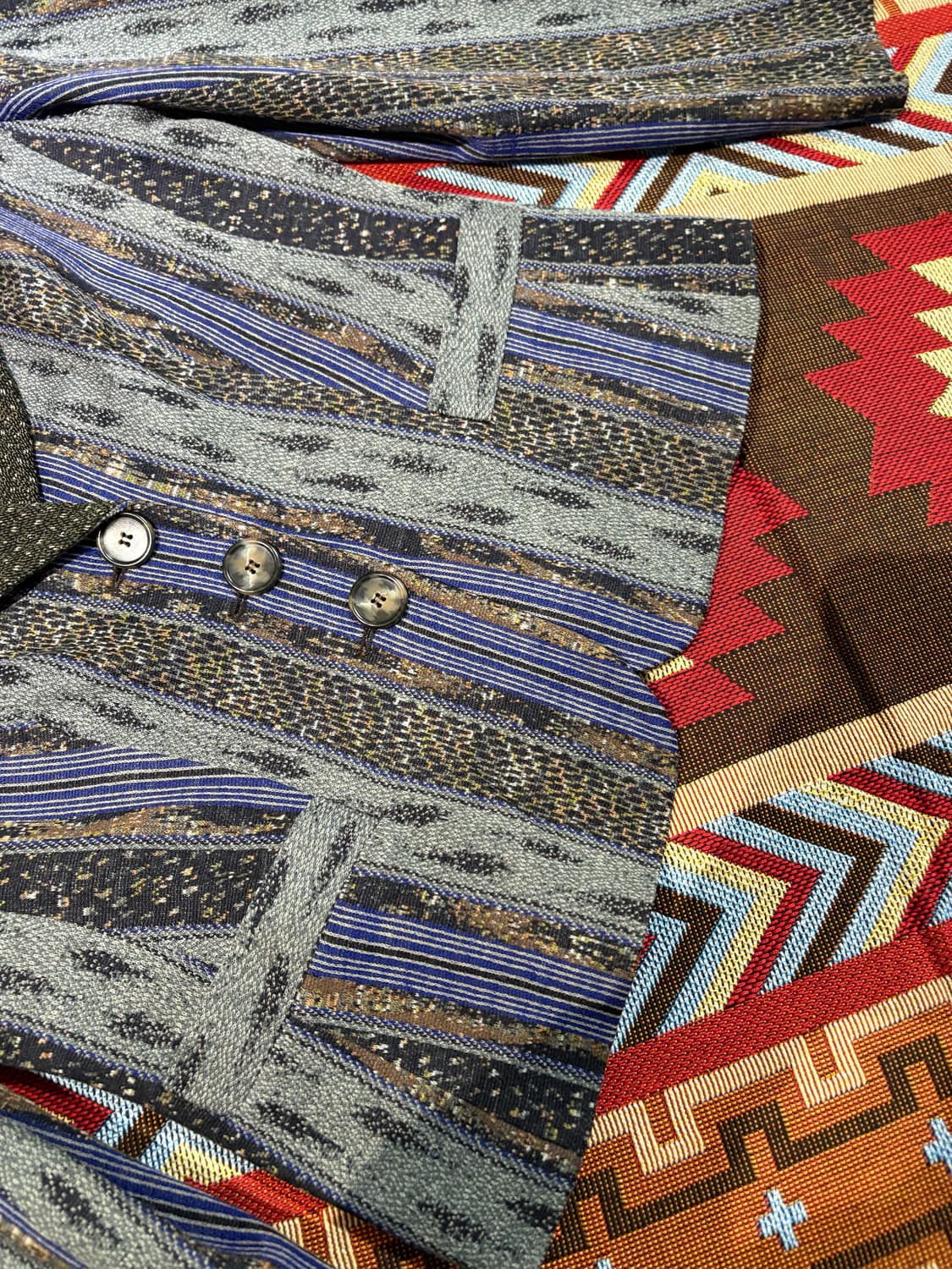 90’s 겐조 빈티지 양털 카라 자켓 상품이미지6