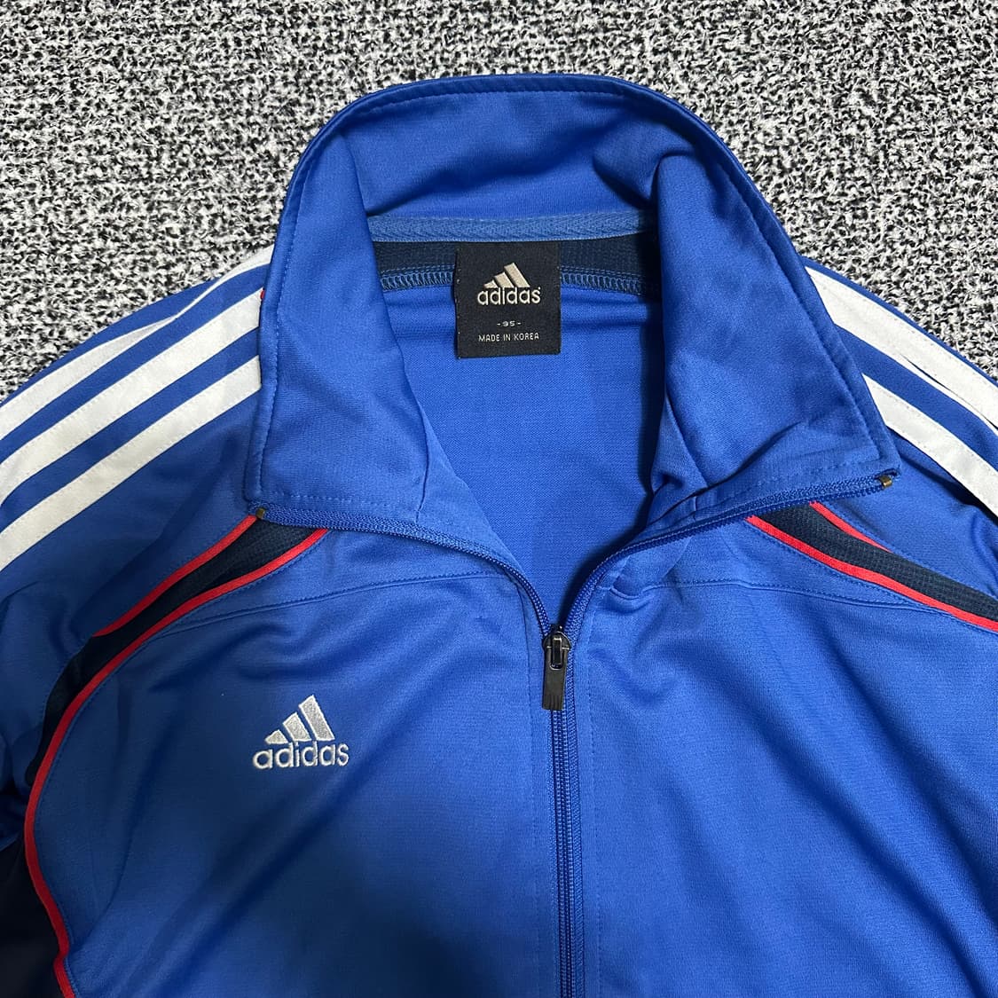 (95) 아디다스 파란색 삼선 트랙탑 져지 상품이미지2