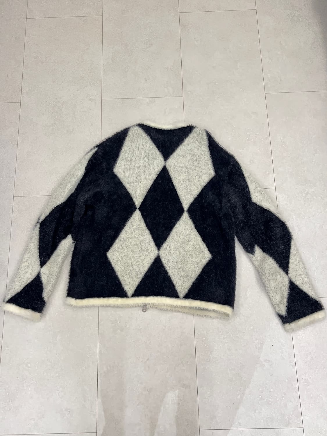 Cord 본플라이 헤어리 니트 짚업 BK 상품이미지7