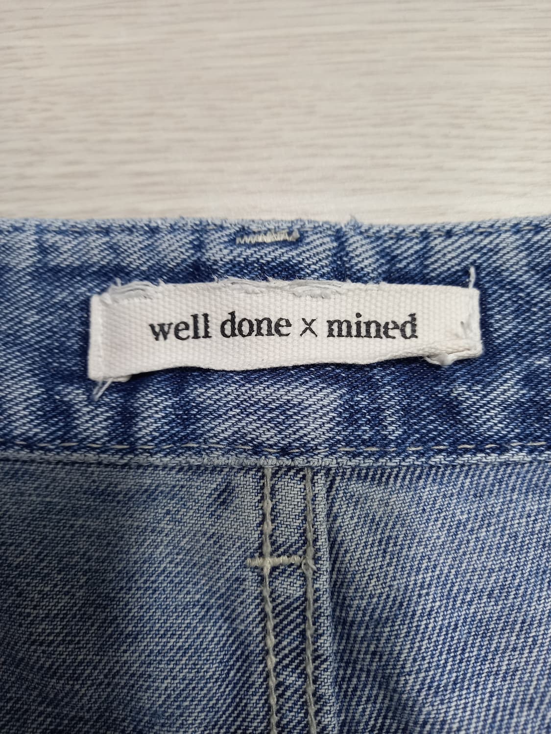 32 well done×mined 하이웨이스트 일자 크롭라인진32-259 상품이미지8