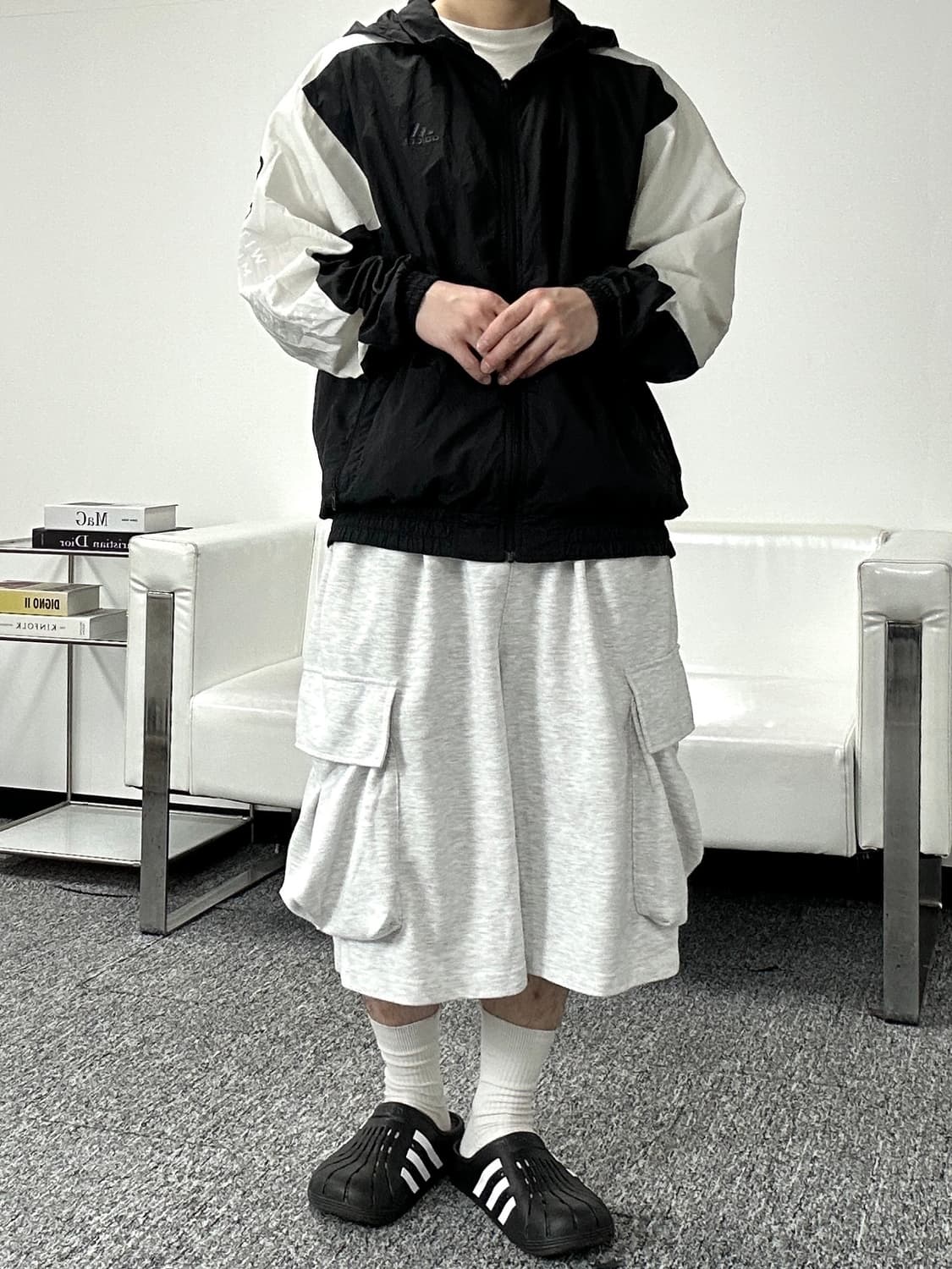 아디다스 오버핏 우븐 바람막이 XL   상품이미지3