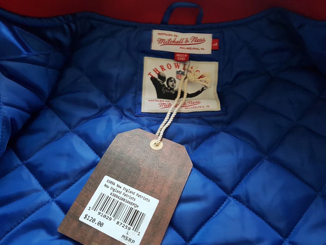 미첼앤네스 뉴잉글랜드 패트리어츠 쓰로우백 바시티 자켓 NFL 엔에프엘 상품이미지5
