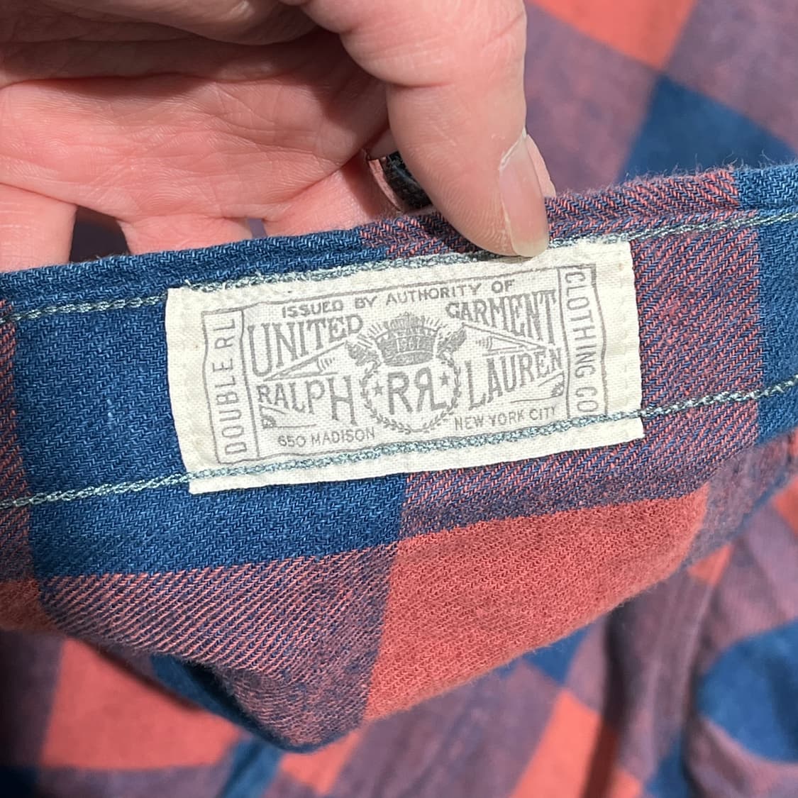 더블알엘 플란넬 체크셔츠 s08826 상품이미지7