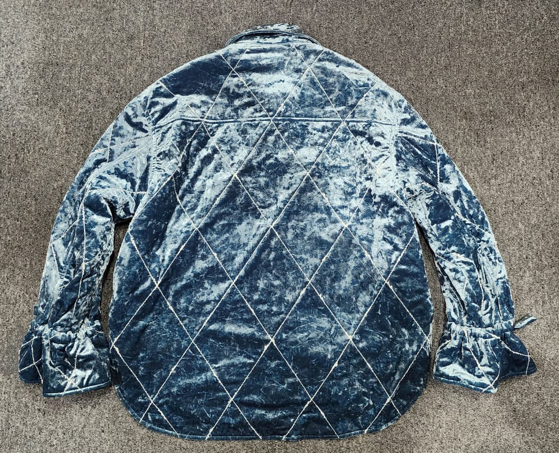 SJYP 소매 리본 벨벳 퀼팅 셔츠 자켓 S 상품이미지3