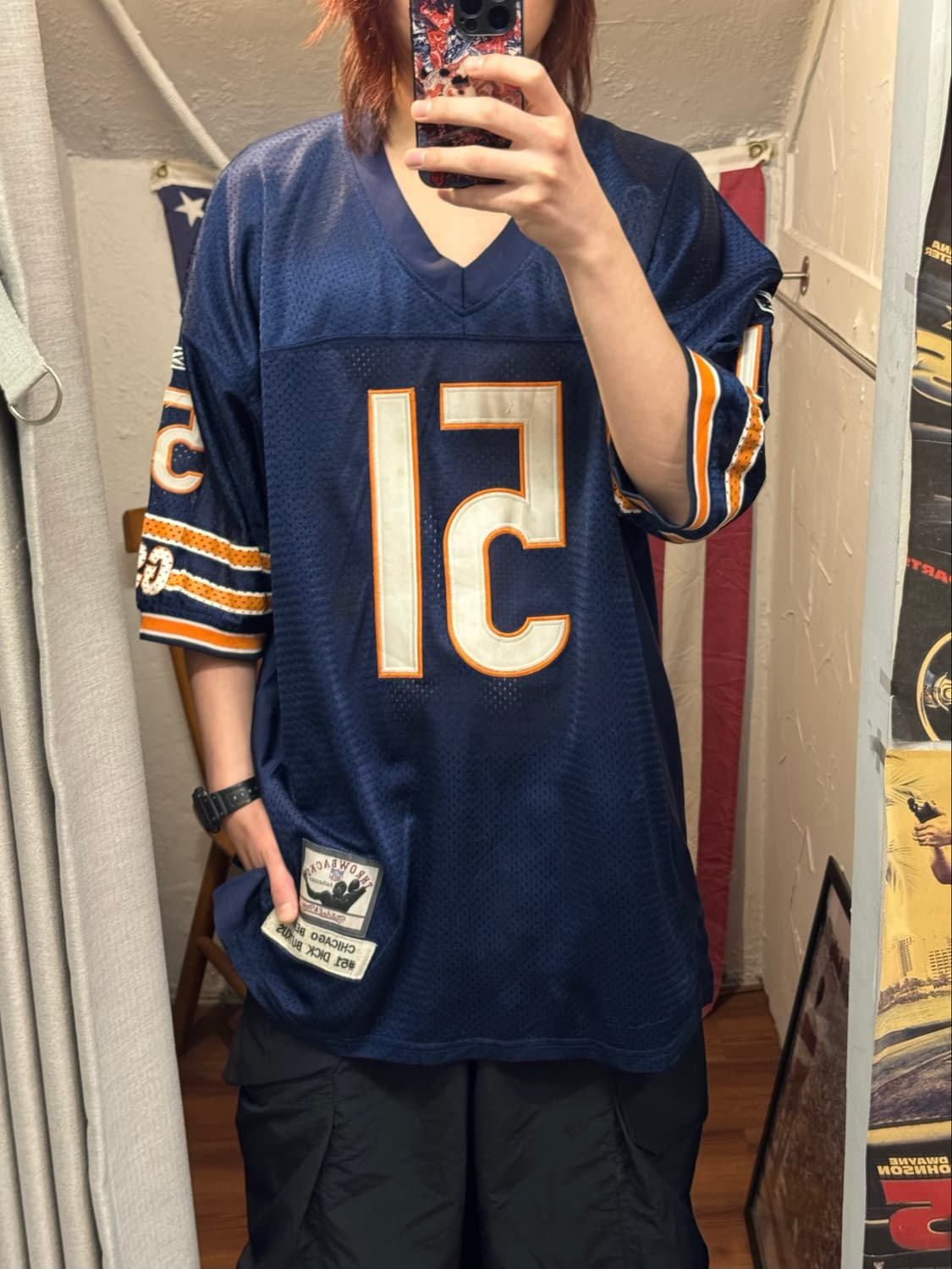미첼앤네스 X NFL 시카고 베어스 반팔 저지 네이비 상품이미지1