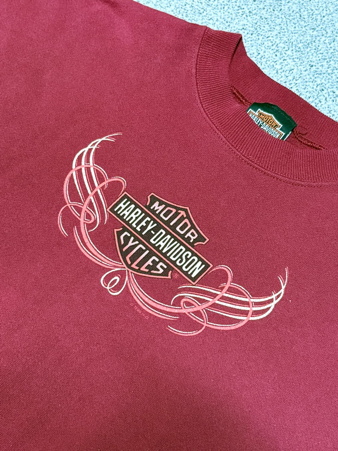 90s Vintage 할리 데이비슨 OKC 12주년 프로모션 스웻셔츠 상품이미지2