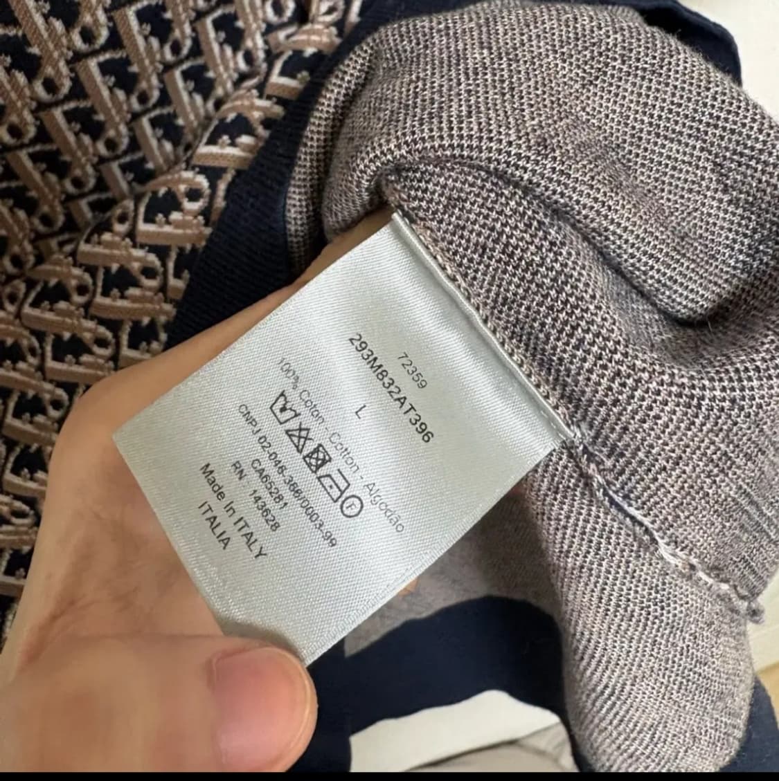 [L] 디올 오블리크 자카드 폴로 카라티 상품이미지4