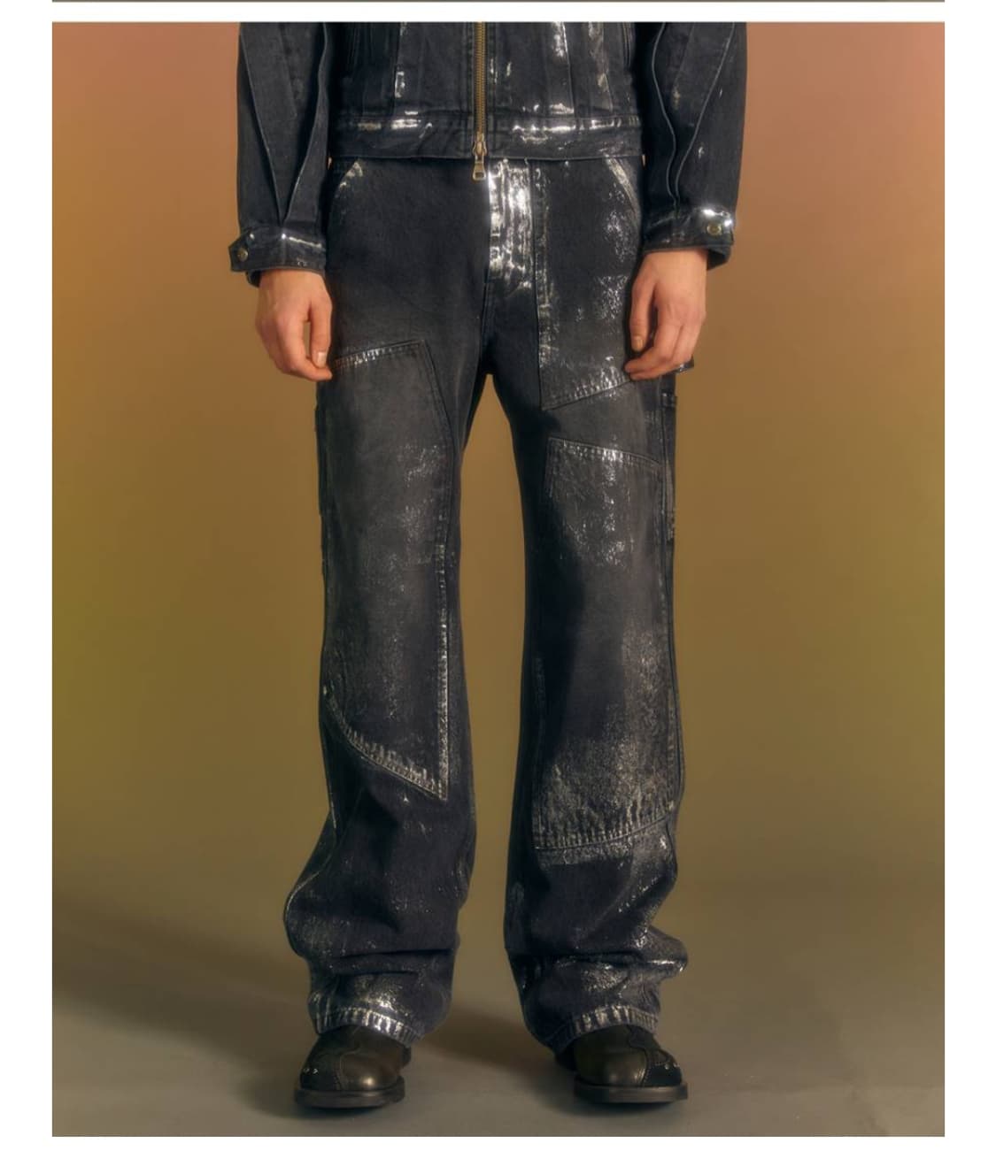 앤더슨벨  왁스 코티드 데님 팬츠 상품이미지3