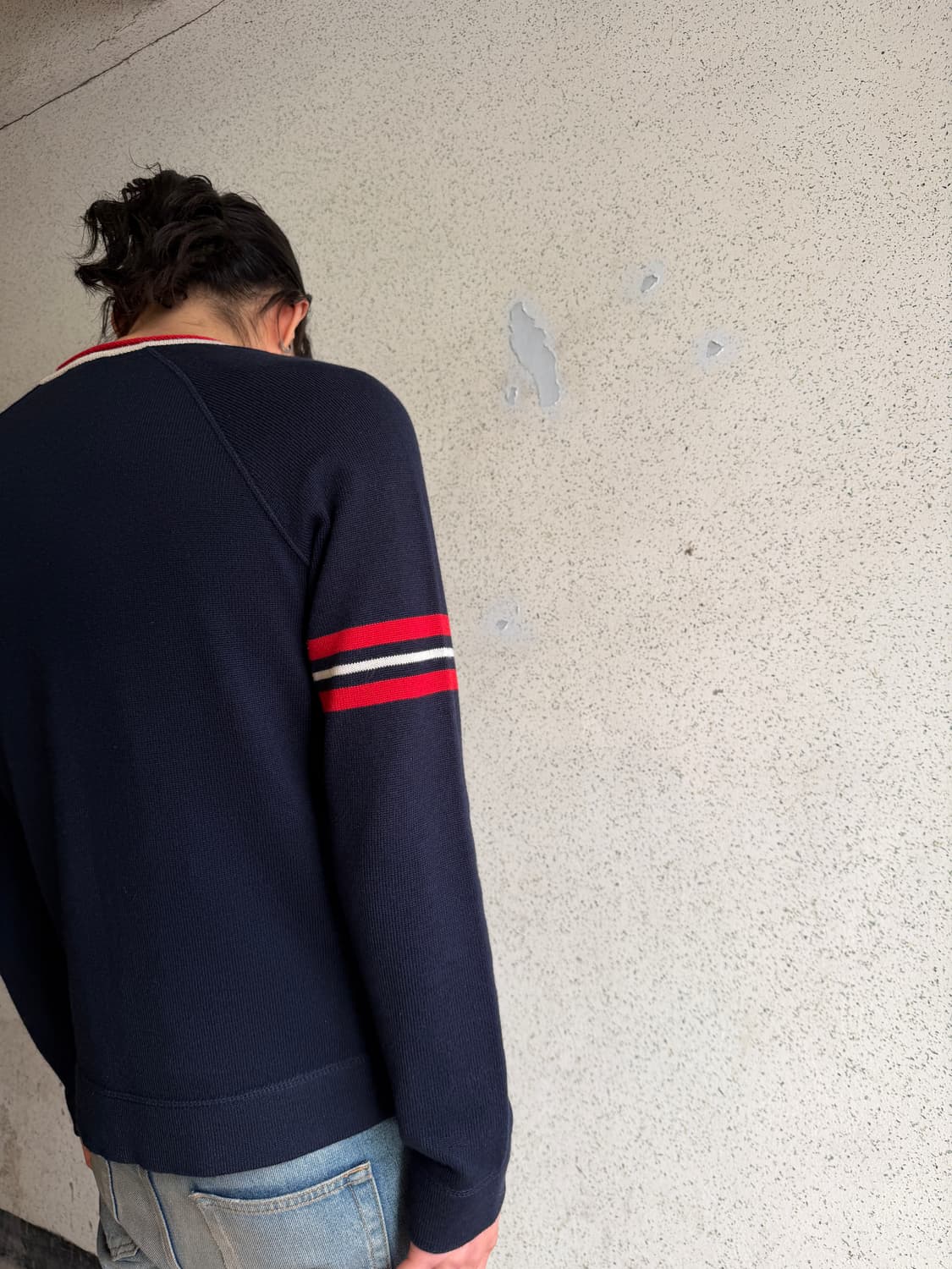 90s AJ Italy — Letterman Patch Knit 상품이미지3