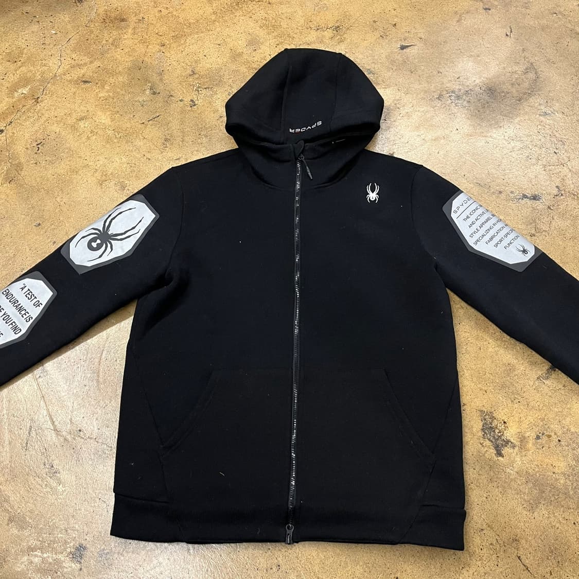 [정품/XL] 스파이더 블랙 후드집업 b10 상품이미지3