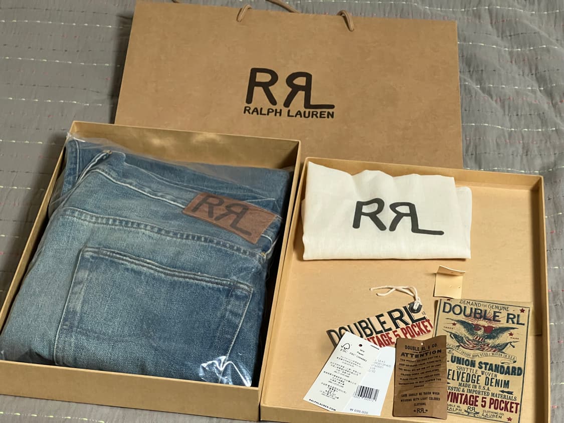 [32x32] rrl 빈티지 파이브포켓 미드랜드 셀비지 데님 상품이미지3