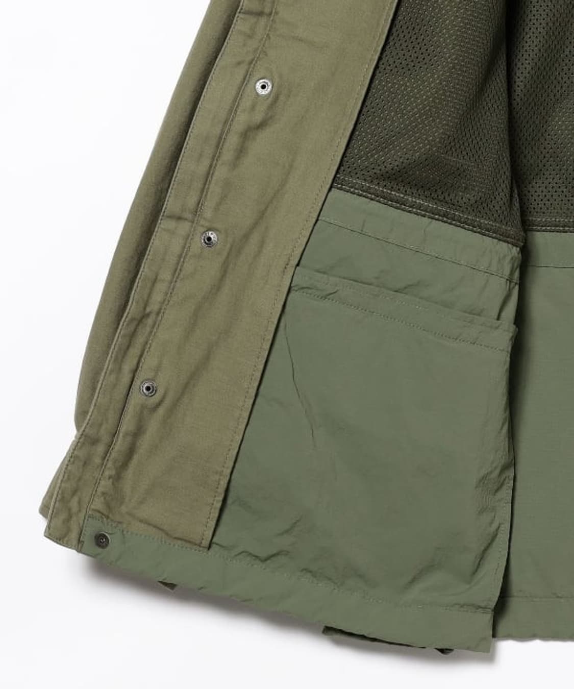 BEAMS 빔즈 벤틸레이션 M-65 블루종 자켓 s 상품이미지5