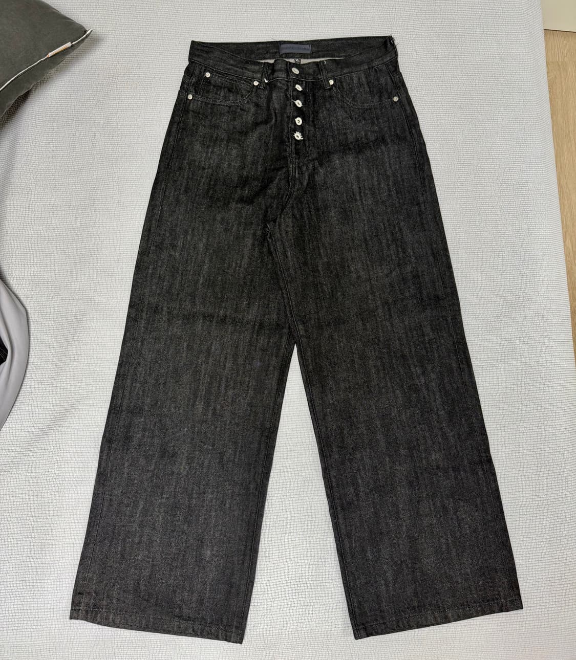 [XL] 핀터 감성 인디고 생지 와이드 데님 상품이미지1