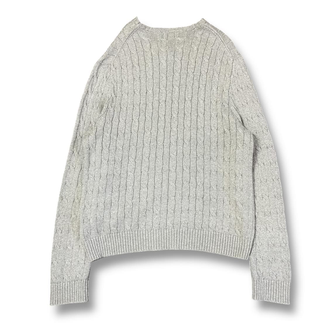 폴로 랄프로렌 빅사이즈 오버핏 그레이 꽈배기 니트 XXL 상품이미지2