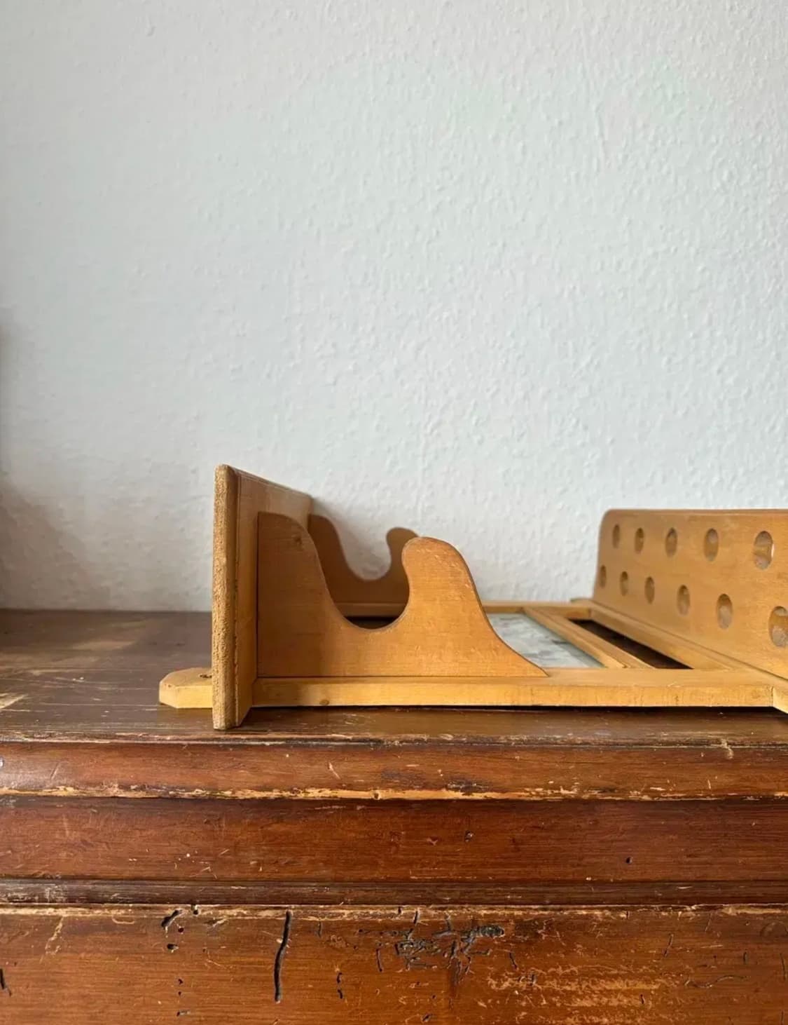 독일)빈티지 우드 장미 벽선반 상품이미지5