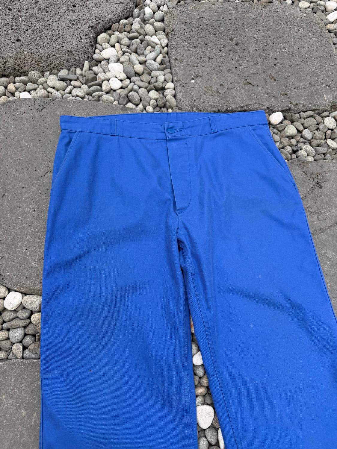 1990s WASHED BLUE WIDE 빈티지 프렌치와이드워크팬츠 상품이미지5
