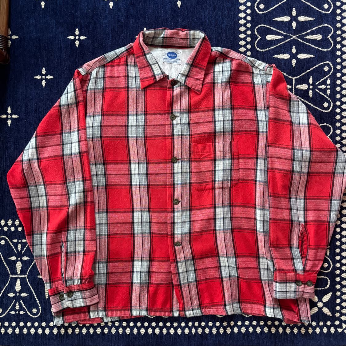 60s sears pilgrim 보더 셔츠  상품이미지1