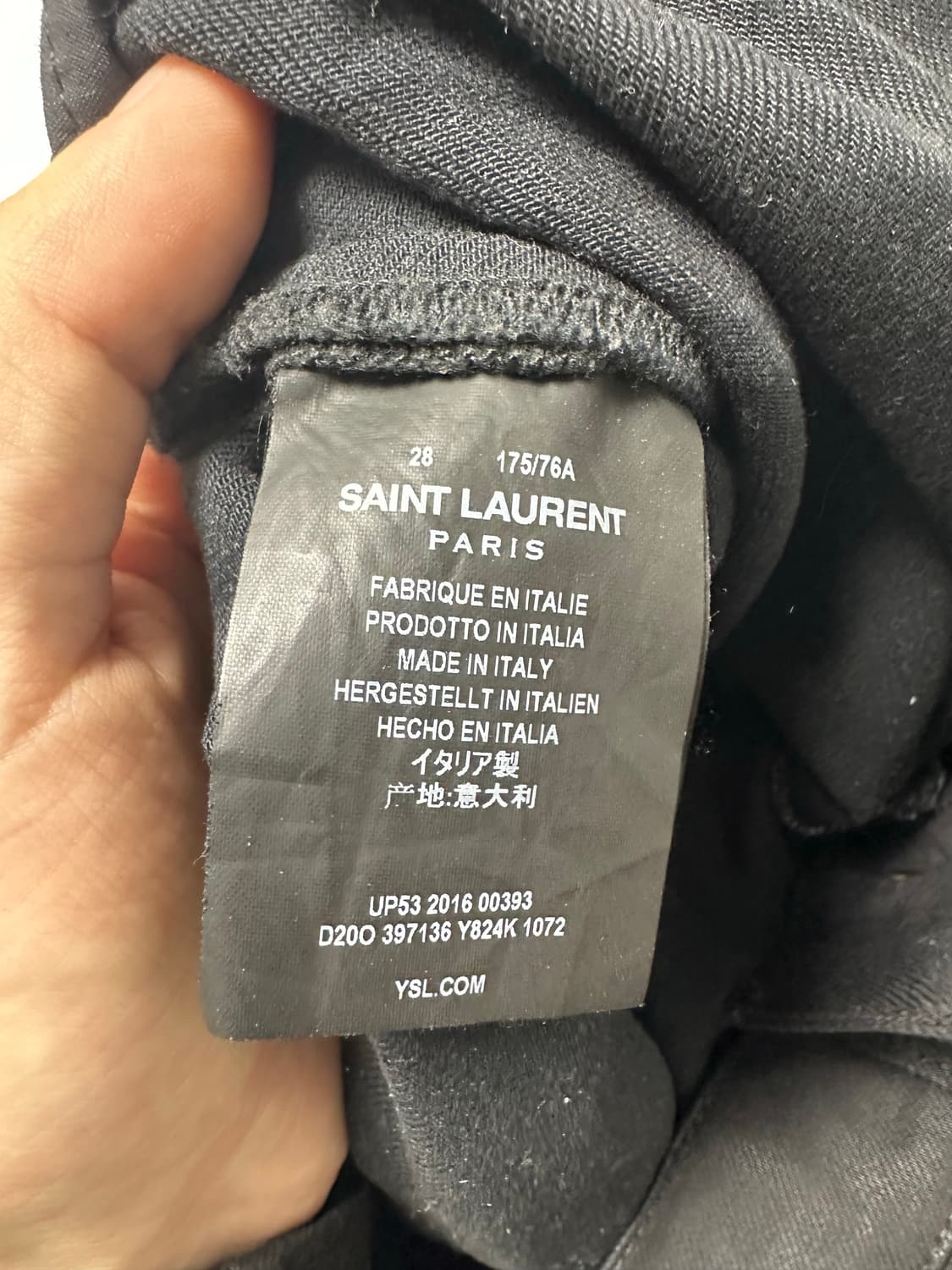 에디 생로랑 블랙 코팅진 상품이미지3