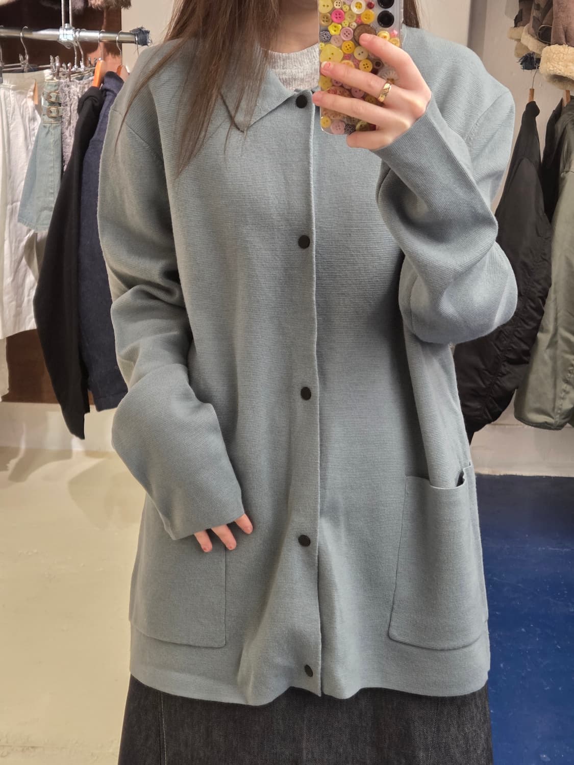 COS 코스 소라컬러 카라 가디건 상품이미지1