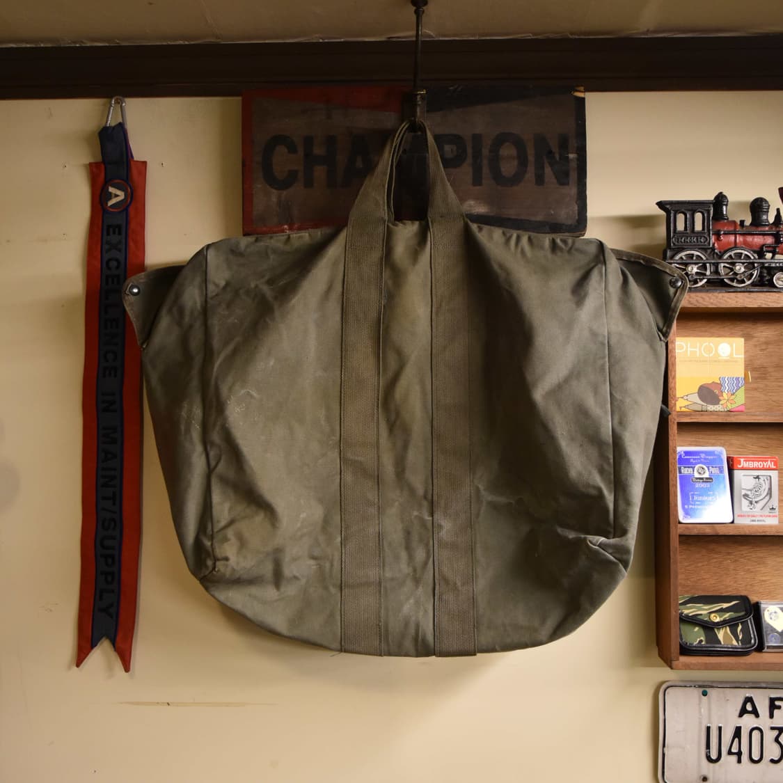 미군 오리지널 조종사 캔버스 키트백 S133 상품이미지6