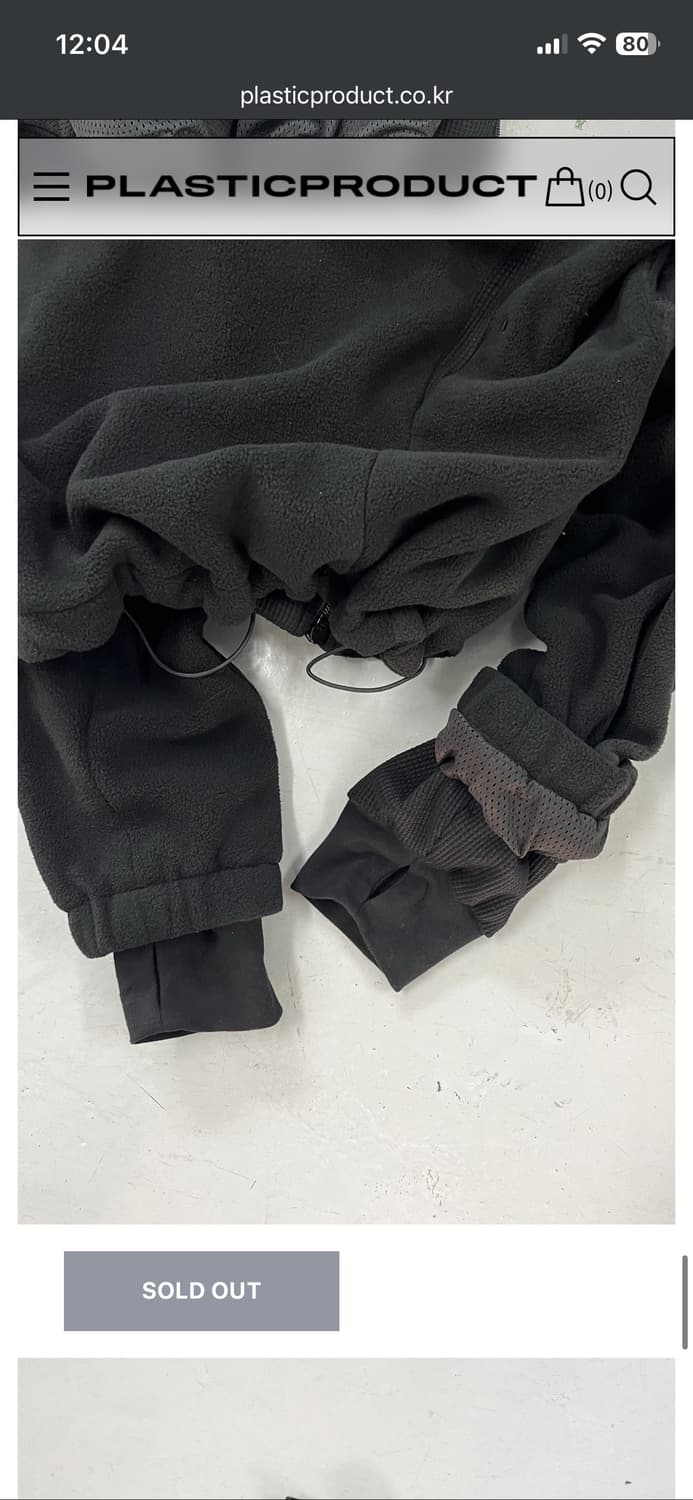 [M] plasticproduct 헤비 플리스 자켓 블랙 색상 판매합니다 상품이미지6