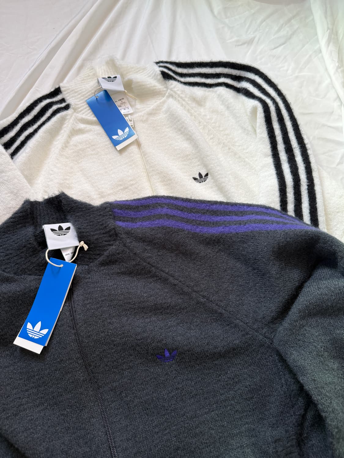 플리마켓🔥 아디다스 니트 슈퍼스타 트랙탑 다크그레이 상품이미지1