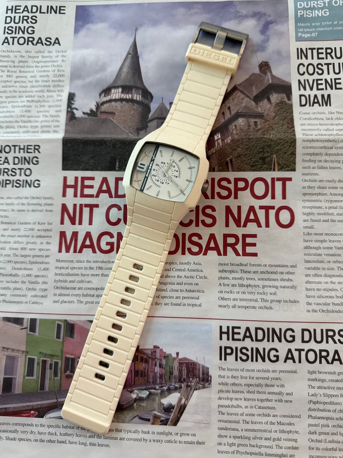 Diesel 디젤 DZ-1321 화이트 실리콘 상품이미지3