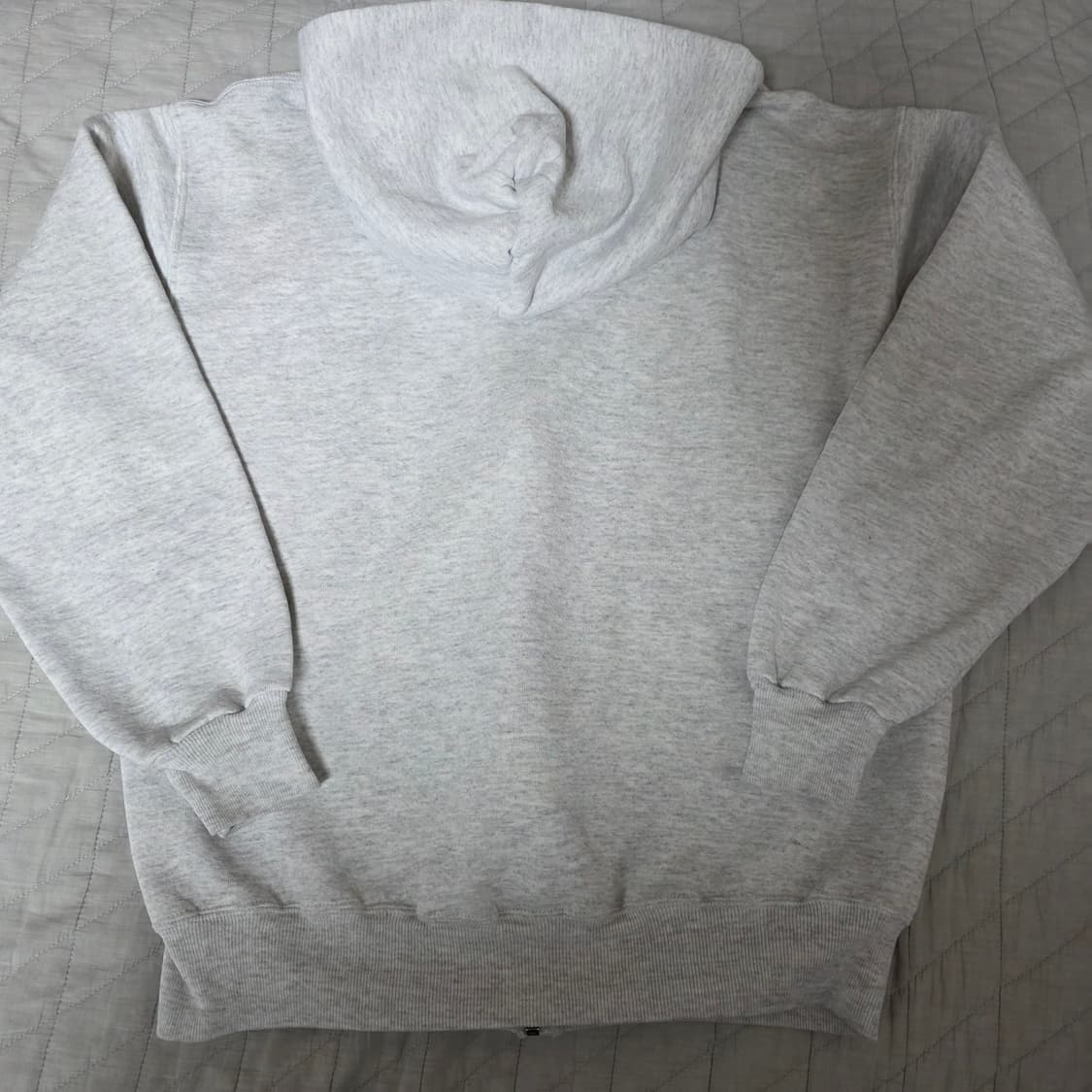 [L] 90s USA 러셀 애슬레틱 후드집업 라이트 그레이 ver.크롭 상품이미지4